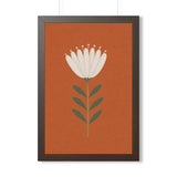 White Flower Rust Framed Nursery Wall Art, Storybook Kids Room Decor, 16x24 20x30 Poster — Front view — Photo 4
