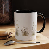 White Lamb Accent Mug | Watercolor Nature Coffee Cup | 11oz 15oz Farm Animal Gift — 11oz / Black — context-1