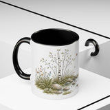 White-Tailed Fawn Accent Mug | Watercolor Nature Coffee Cup | 11oz 15oz Woodland Animal Gift — 11oz / Black — context-2