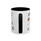 Woodland Christmas Mug — Deer Bird Watercolor Holiday Gift — Accent Cup 11oz 15oz — Back view — Photo 20