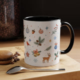 Woodland Christmas Mug — Deer Bird Watercolor Holiday Gift — Accent Cup 11oz 15oz — Product view — Photo 21