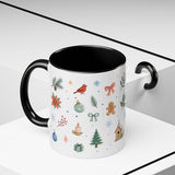 Woodland Christmas Mug — Deer Bird Watercolor Holiday Gift — Accent Cup 11oz 15oz — Product view — Photo 22
