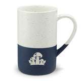 Woodland Mushrooms Engraved Speckled Ceramic Mug, 13oz, Minimalist Coffee Cup, Gift for Nature Lovers — Front view — Photo 3
