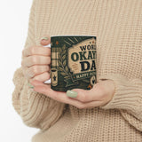 World's Okayest Dad Father's Day Coffee Mug — Dad Gift — Ceramic 11oz 15oz Cup — Product view — Photo 12