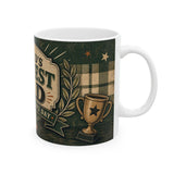 World's Okayest Dad Father's Day Coffee Mug — Dad Gift — Ceramic 11oz 15oz Cup — Right view — Photo 5