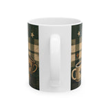 World's Okayest Dad Father's Day Coffee Mug — Dad Gift — Ceramic 11oz 15oz Cup — Back view — Photo 3