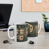 World's Okayest Dad Father's Day Coffee Mug — Dad Gift — Ceramic 11oz 15oz Cup — Product view — Photo 7