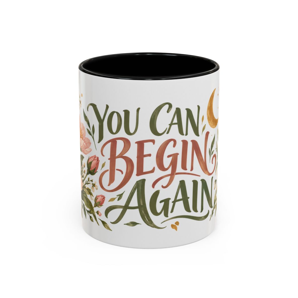 You Can Begin Again Mug, Botanical Inspirational Coffee Cup, Encouragement Gift, 11oz 15oz Accent Mug — 6ad86e584a87cc6e1a0e69cd_72180_102752_front