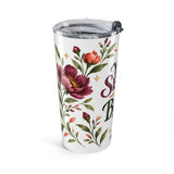 Your Season Will Bloom 20oz Tumbler, Botanical Inspirational Quote Gift, Insulated Stainless Steel Travel Cup — Left view — Photo 3